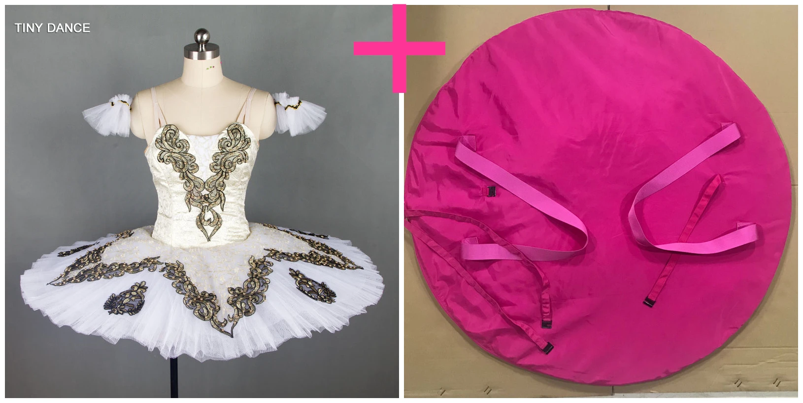 tutu and pink bag Новая коллекция, профессиональная классическая балетная юбка-пачка для взрослых девочек с 10 слоями жесткой тюлевой балерины, танцевальное платье B18020 - Цвет: tutu and pink bag