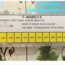 1,2/1,5 мм Диаметр латунные часы ленточный винт в типе ассортимент золото и серебро Цвет на выбор