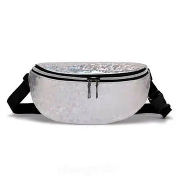 

Women Waist Packs Cool Laser Chest Bag Waterproof Pouch Sports Pack Fancy Belt Bag Rinonera Mujer /BY