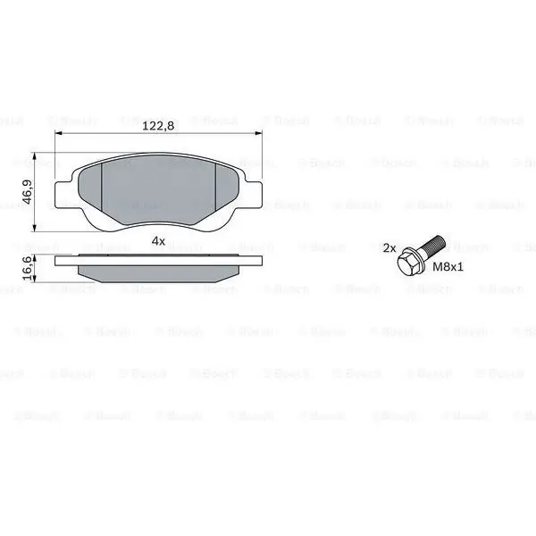 Колодки тормозные CITROEN C1/PEUGEOT 107/TOYOTA AYGO 1.0/1.4D 05