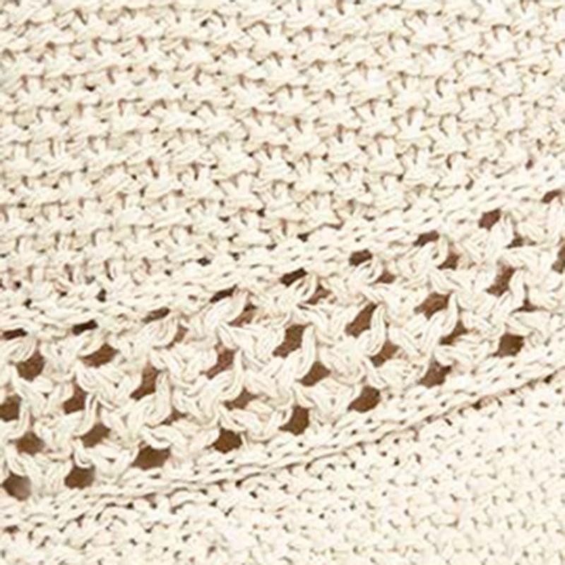 Fashion Bow Sun Hats Women Ponytail Sun Cap Ribbon Knitted Raffia Hat For Women Uv Protection Caps Female Beach Hat