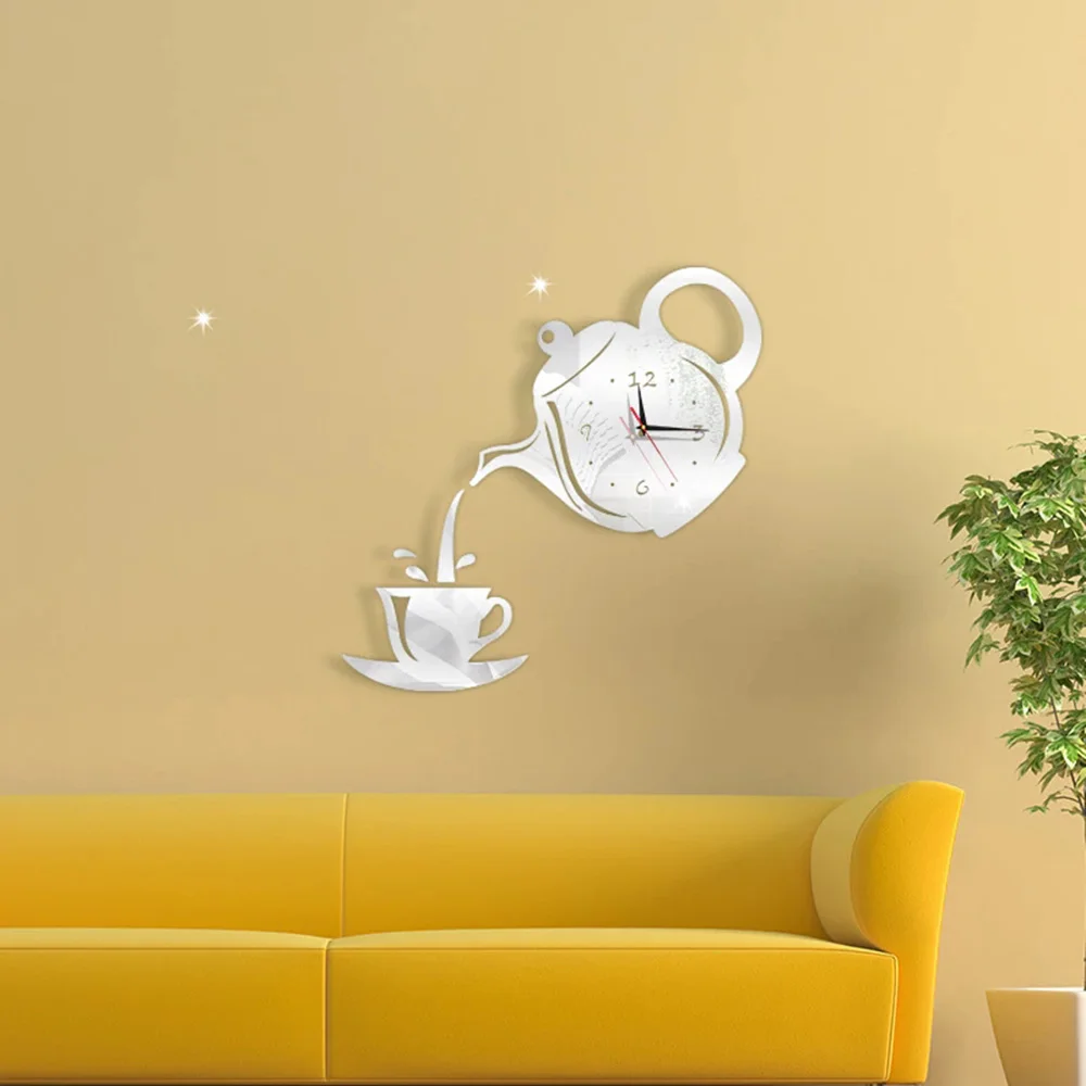 

3D Clock Wall Clock Mirror Clock Office Decoration Livingroom Acrylic DIY Quiet Creative Home Decor Holiday Interior Design