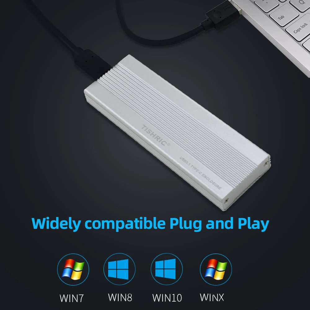 Чехол для жесткого диска TISHRIC USB3.1 для NVME, корпус для жесткого диска USB3.1 с интерфейсом type-C, корпус жесткого диска 3 ТБ для внешнего жесткого диска