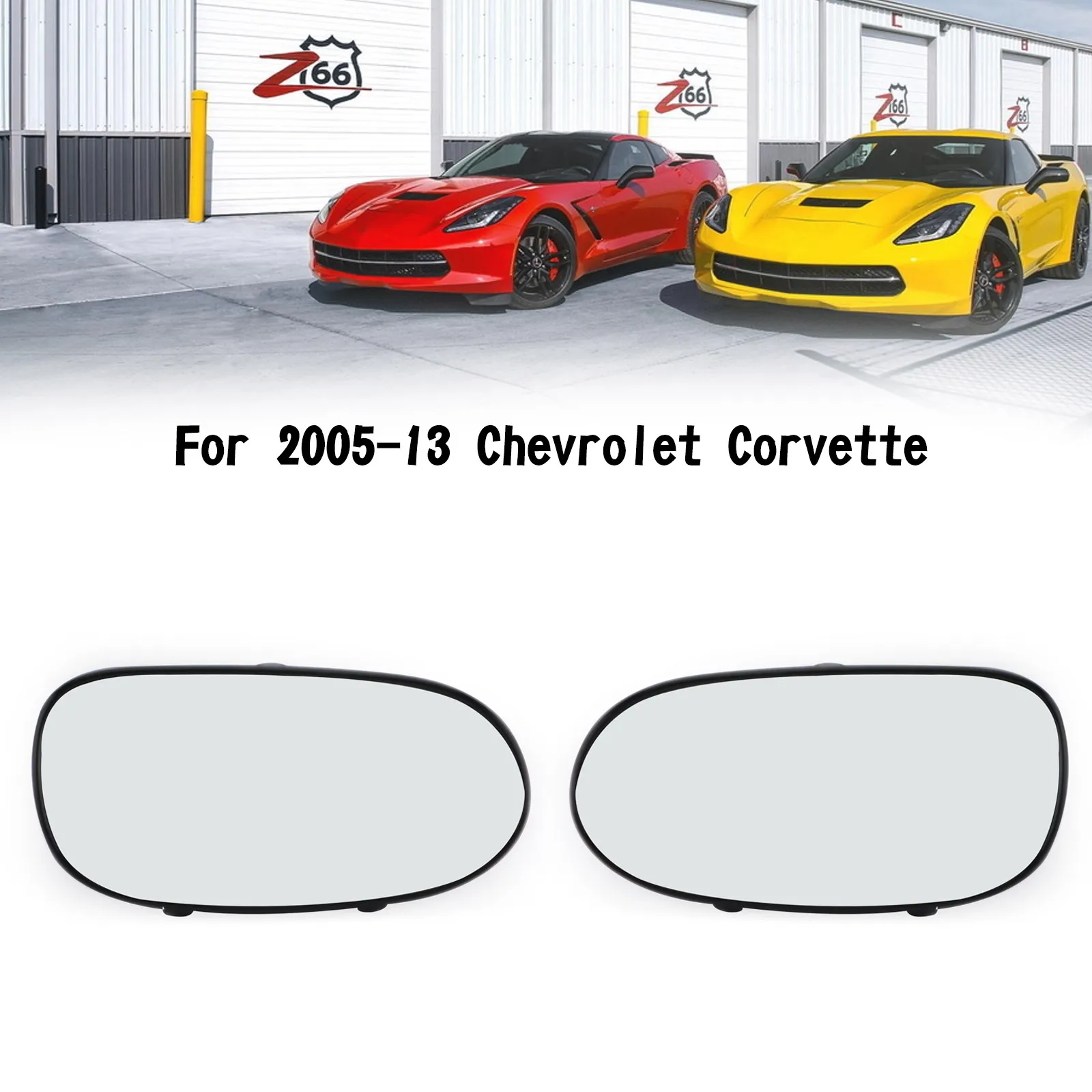 

Areyourshop L&R Heated Door Mirror Glass And Backing Plate For Corvette 2005-2013 Clear GM1321520 GM1321520 Car Parts