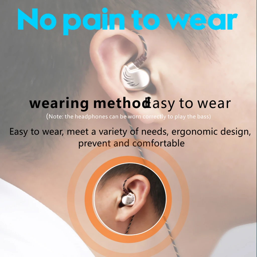 Earbud Headphones with Microphone HiFi Extra Bass In Ear Earphones for iPhone Samsung Xiaomi PC Computer Sports Running Music