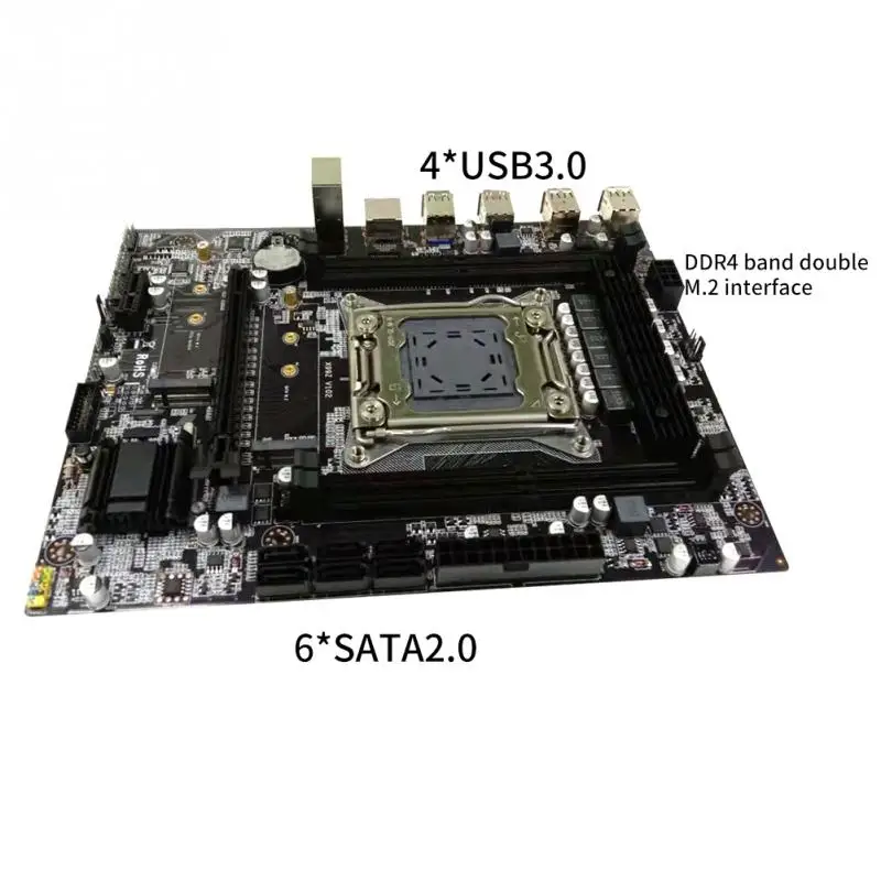 X99 LGA поддержка DDR4 2011 3 материнская плата с PCIE SATA NVME M.2 SSD двойной протокол слот LGA2011-3 64 Гб памяти