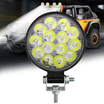 

1Pcs/set Truck and lorry 14LED Work Light Mini Round 42W Engineering Auxiliary Light Retrofit Headlight Engineering Spotlight