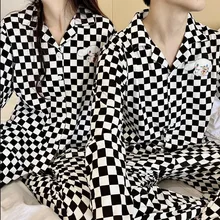 3 Pieces Couple Matching Pijamas Long Sleeves Tablero Fashion Homewear Autumn Cotton Lover's Pajama Kawaii Dog Night Shirt Pants