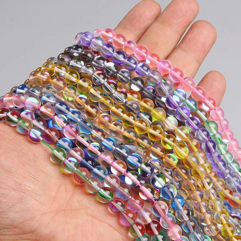 Shimmer Bead Bracelets, Mermaid Glass Beaded Bracelet