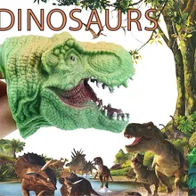 T-Rex зеленые Ручные куклы, ролевые игры, Реалистичная голова динозавра, перчатки, игрушки, рождественские подарки