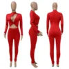 red jumpsuit