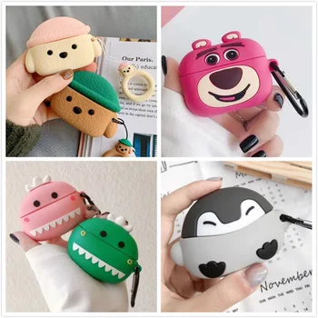 

3D Bear Earphone Case for Airpods Pro Case Cute Silicone Cartoon Case for Apple Airpods Pro 3 Cover Headphone Earpods Keychain