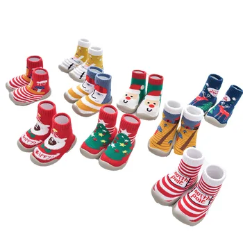

Kids Floor Socks Anti-Slip Baby Winter Wamer Cotton Soft Christms Plush Step Socks For Chirldren
