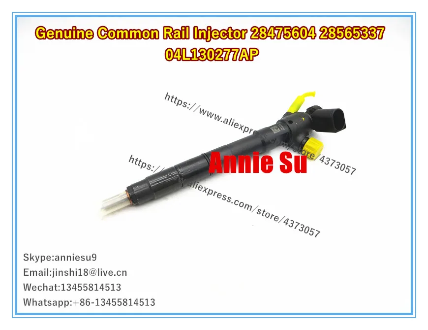 Подлинный и инжектор Common Rail 28475604 28565337 для 2.0L евро 6 04L130277AP