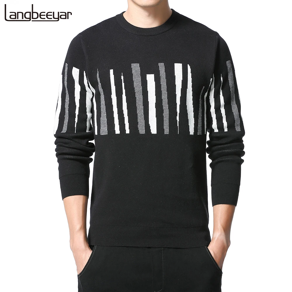 

2020 High Quality New Fashion Brand Knit Woolen Autum Black Pullover Casual Winter Sweater For Mens Designer Jumper Man Clothes