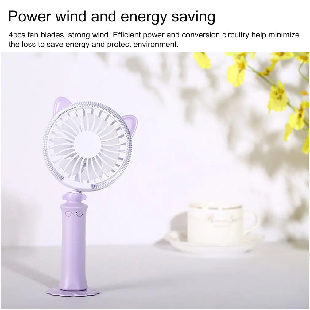 Mini Handheld Fan Cooler USB Charging Mini Desk Fan Rechargeable ABS Portable For Office Outdoor Household Travel