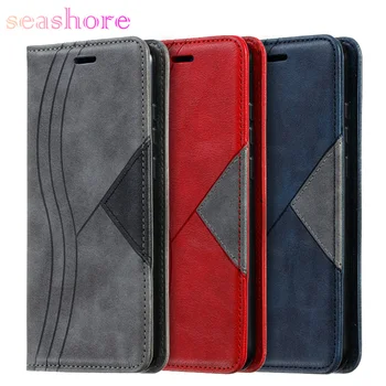 

Splicing Leather Case For Honor 10i 8A Business Case For Huawei Honor 20 lite 10 Lite Play 8A Magnetic Flip Cover