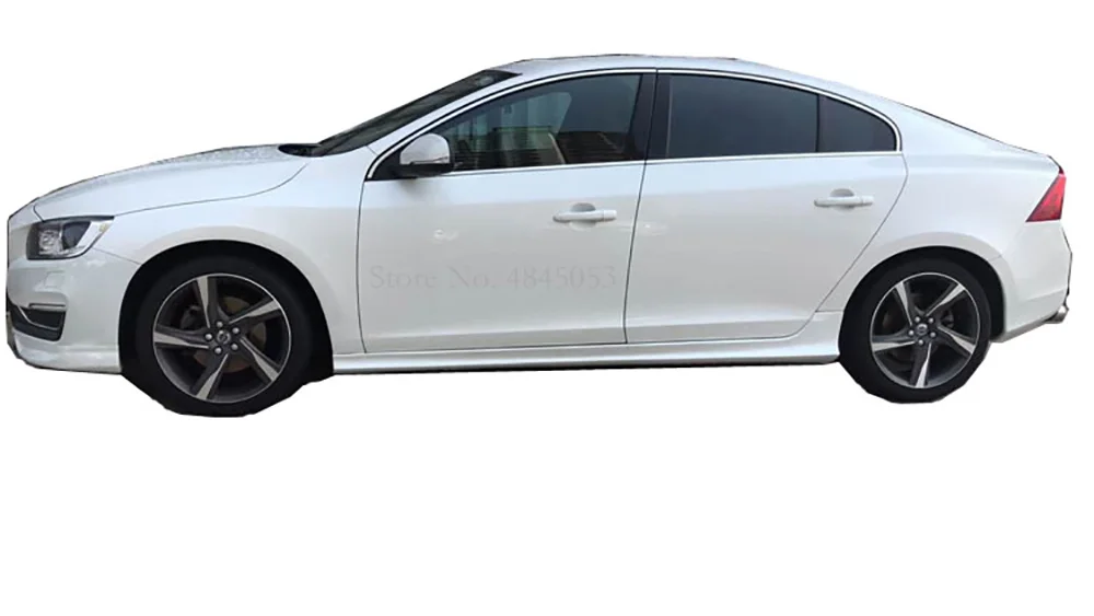 For Volvo S60 s60l S60L Car Parts ABS Plastic Unpainted Color Front Bumper Lip Trunk Spoiler Protector 3Pcs