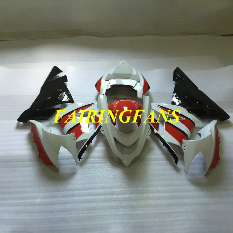 Мотоцикл обтекатель тела комплект для KAWASAKI Ninja ZX10R 04 05 ZX 10R 2004 2005 ABS красные, белые Обтекатели кузова+ подарки KE30
