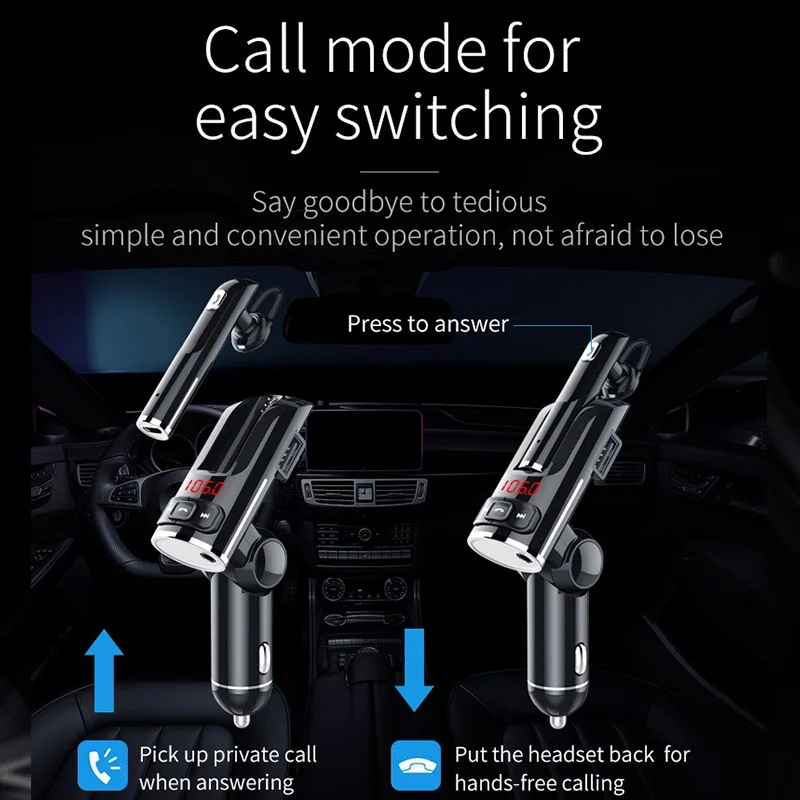 CDEN Автомобильная Беспроводная Bluetooth гарнитура автомобильный mp3 плеер FM
