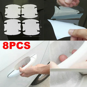 

8Pcs Car Handle Stickers Car Styling Universal Invisible Anti-Scratches Protective Protector Stickers Film Durable