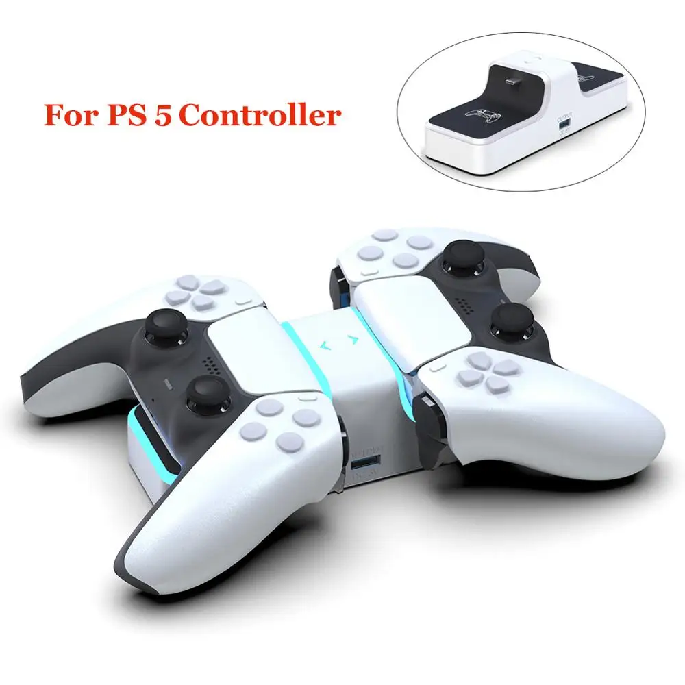 Быстрое зарядное устройство с двумя USB портами для контроллера PS5, зарядная док станция с выходом USB для Sony PlayStation5, аксессуары для джойстика DualSense|Зарядные устройства| | АлиЭкспресс
