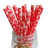 25pcs Christmas Paper Straws Snowflake Drinking Straw Merry Christmas Decorations for Home 2022 Xmas New Year Party Supplies ► Photo 2/6