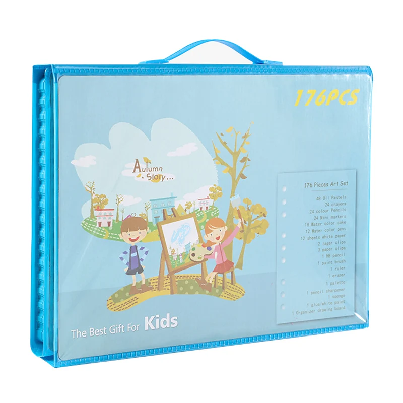 Kaufen 176 teile satz Malerei Graffiti Pinsel Kit Kinder Kunst Unterhaltung Spielzeug mit Staffelei BM88