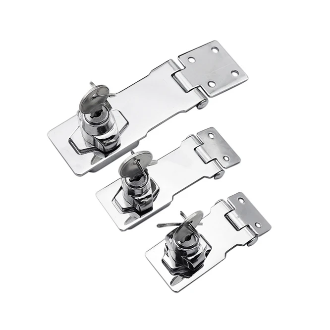 Zinc alloy Plating Self Locking Security Hasp Staple with not universal 2 Keys Lock Shed Cupboard Padlock Door locks