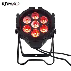 DJworld светодиодный Par Can 7x12 Вт алюминиевый сплав Par Light RGBW 4в1 DMX512 мыть Dj прожектор для сцены, дискотек вечерние освещение бальные