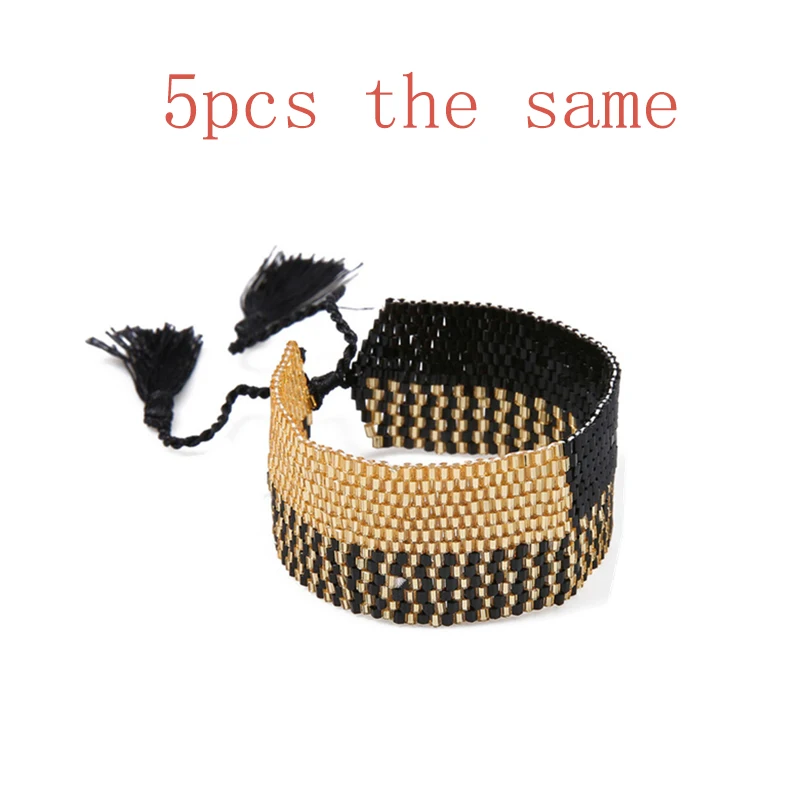 SHINUS BOHO MIYUKI Star браслет торговля ювелирные изделия дружбы Delicas Pulseras Mujer Moda Золотой MIYUKI браслет для женщин ручная работа - Окраска металла: M-B0098-5pcA