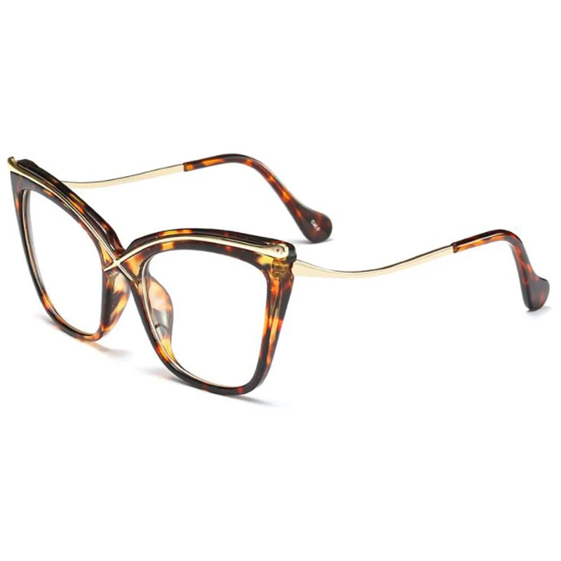 -0.5 to-6.0 Transparent Finished Myopia Glasses Men Women Oversized Black Leopard Eyeglasses Prescription Shortsighted Eyewear 4