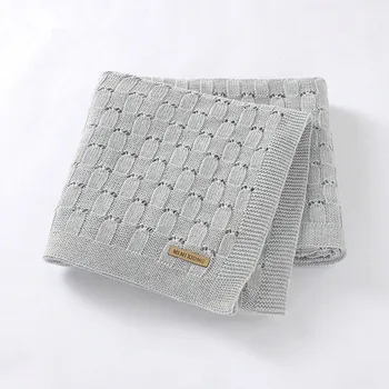 

Kids Month Blankets Newborn Swaddle Infant Wrap summer infant hollow cotton multi functional blanket stroller cover Inbakeren