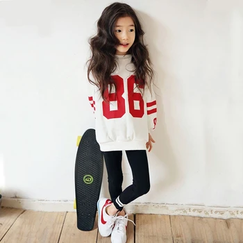 

Autumn Children's Sweatshirts For Girls Cotton Sweatshirts Fashion Pullovers Kids Long Sleeve T-shirt Letter Tops Casual Clothes