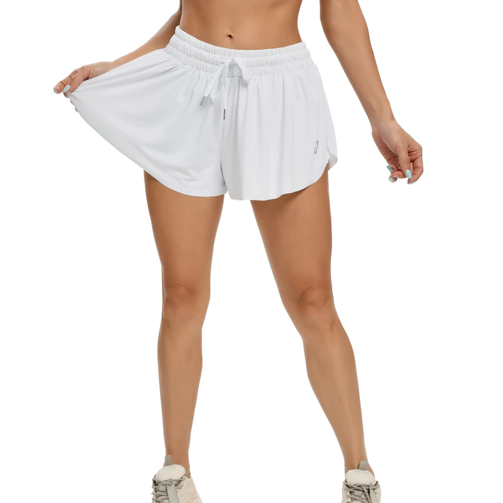 New Women's Sports Running Shorts Athletic Elastic Workout Shorts Active Yoga Jogging Hiking Lounge Travel Summer