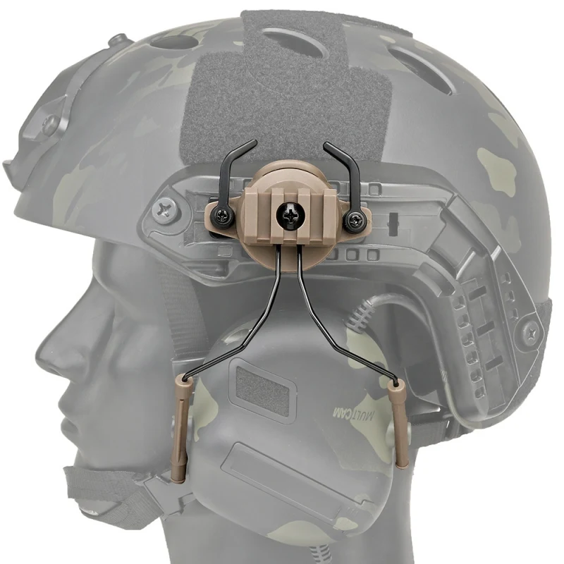3 Colors Tactical Headset Stand Headphone Rail Adapter Mount Stand For 19 21mm Helmet Rail Helmet Accessories