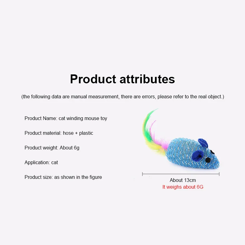 2021 New Cat Tosses Toy Hollow Tube Winding Cute Mouse Shape Home Anti-depression Rope Winding Chirping Mouse Toy Pet Supplies