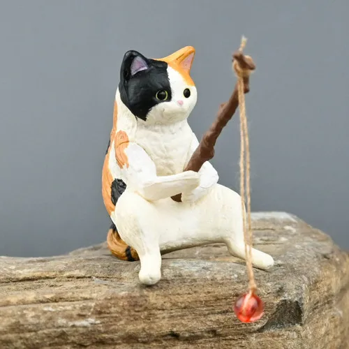 Japan Yell Gashapon Capsule Cute Cute Animal Model Shiba Inu Dog Cat Fishing Doll Toy Collections e