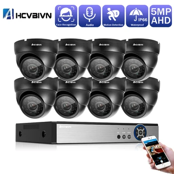 

Ultra HD AHD H.265 8CH 1080P 5MP DVR Kit 5.0MP Security Cameras System 8*5.0MP Day Night Vision CCTV Home Security with 2TB HDD