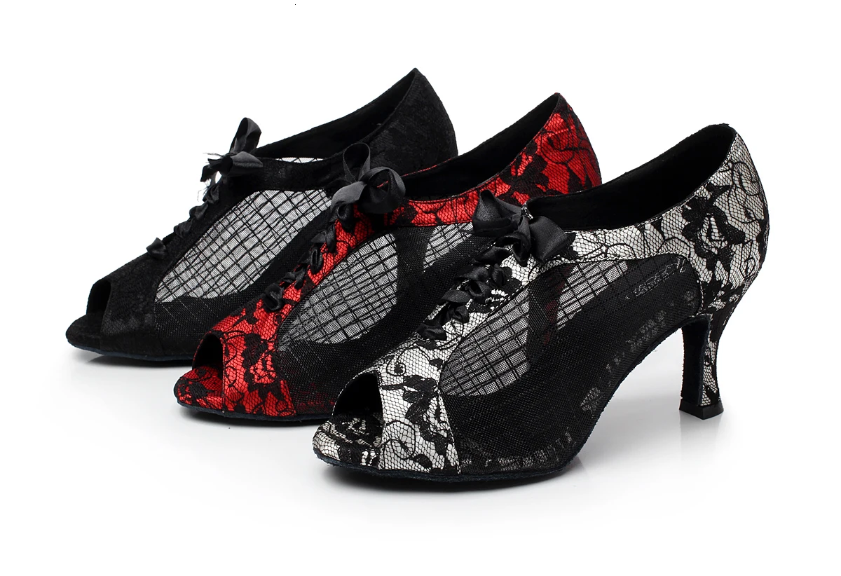 

European Style Salsa Jazz Ballroom Latin Dance Shoes For Dancing Women Standard Sexy High Heels Open Toe 6206 Pumps