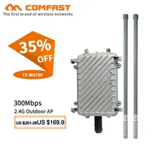Station de base de routeur AP CPE d'extérieur étanche haute puissance, couverture wifi de grande surface, 300Mbps, ajout de 2 antennes FRP 8dBi