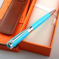 Bolígrafo giratorio de Metal Multicolor para negocios, regalo para publicidad, bolígrafo de firma para Oficina, Papelería para escritura escolar