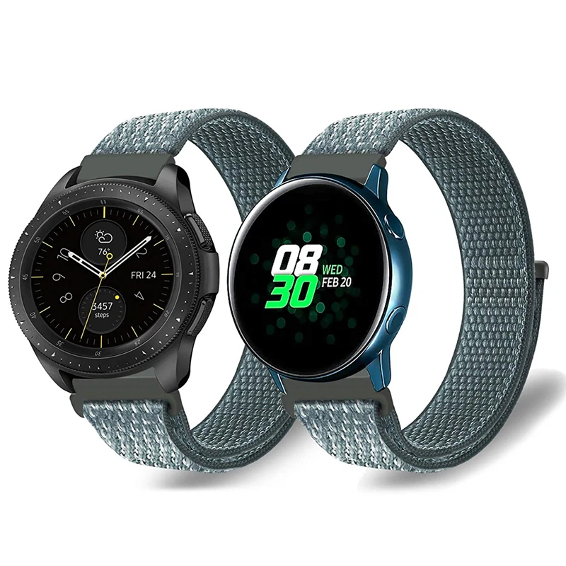 Нейлоновый ремешок для samsung Galaxy Watch Active 2 44 мм 40 мм ремешок Galaxy 42 мм ремешок классический S2 ремешок Quick Release Watch Band Loop