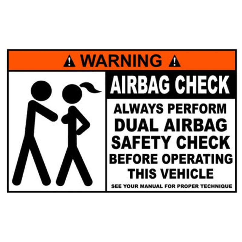 16x10cm Funny WARNING Airbag Check Decal Bumper Vinyl  Car Sticker Retro-reflective Decals cute car decals