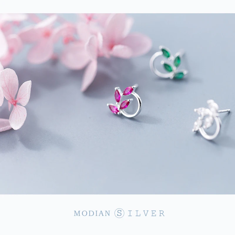 Modian, 2 цвета, серьги с цирконием кубической огранки, 925 пробы, серебряные, модные, ромбовидные, CZ серьги для женщин, ювелирные изделия из серебра