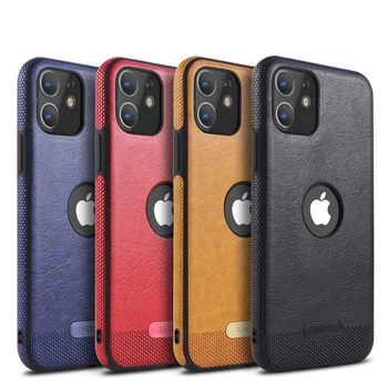 

Leather Phone Case For iphone11 pro max Leather Stitching Protection Shell Case Cover for iphone XS Max XR 7 8 Plus Samsung S10