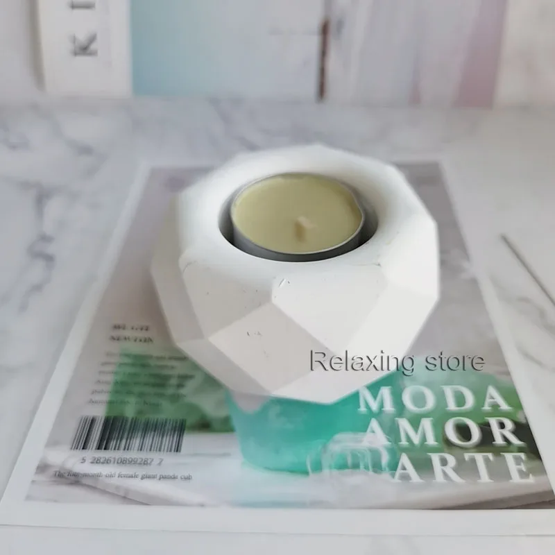 Round Cement Clay Candle Holder Molds Concrete Planter Silicone Flowerpot Container Mold Plaster Candle Cup Epoxy Resin Mould silicone mold flower silicone mould