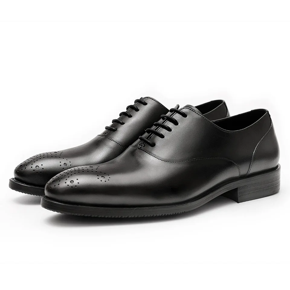 

Men Black/Coffee Color Leather Shoes Dress Wedding Oxfords Pointed Toe Formal Breathable Flats shoes