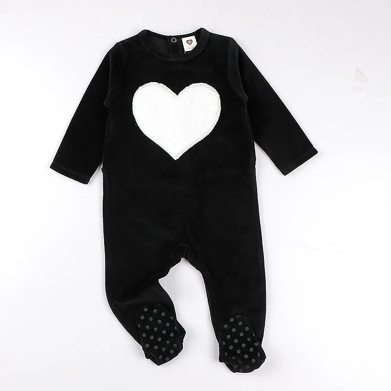 Baby-Strampler Schlafanzug Kinderkleidung Langarm Kinderbekleidung Herz Stern Baby-Overall Kinder Jungen Mädchen Kleidung Fußstrampler – Detail 2