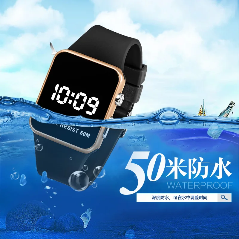 

2018 Upgraded Apple Table Celebrity Style White Light Waterproof-LED Watch Electronic Watch Students Fashion Models Recommended